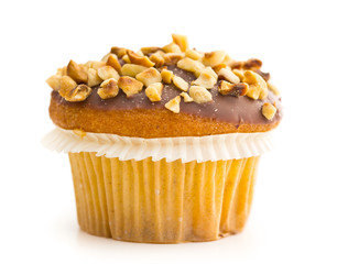 Sweet hazelnut muffin.