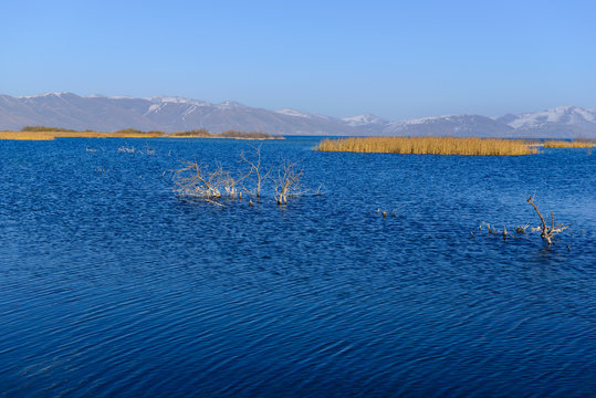 Gorgeous view of lake Sevan, Armenia