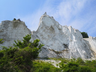 White cliff and blue sky