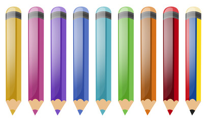 Set of color pencils