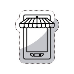 Smartphone icon. Device gadget technology and electronic theme. Isolated design. Vector illustration