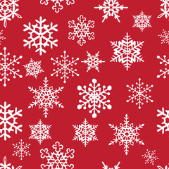 Snowflakes seamless pattern