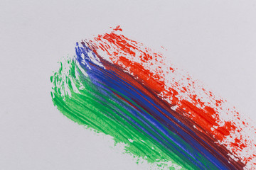 Acrylic paint colorful brush strokes