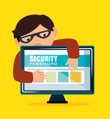 security system technology icon vector illustration eps 10