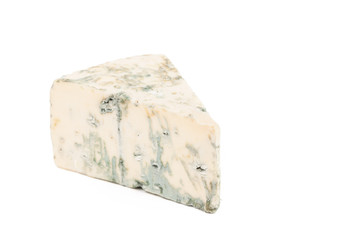 Blue cheese isolated on white