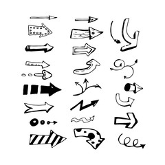 Hand draw arrow set