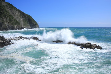 Mediterranean Sea in Cinque Terre, Italy
