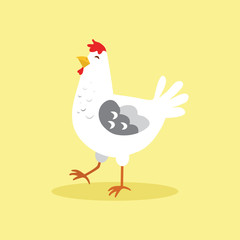 Cute cartoon chicken, vector, bird, illustrations, animal,  illustration.