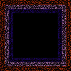 Frame dots. On a black background with red blue purple stripes with dots
