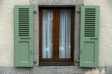 Architectural detail in Chamonix, Haute Savoie, France