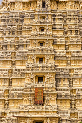 Hindu temple detail,  Tamil Nadu, India