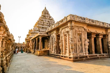 Fototapete Monument Ancient Hindu temple, Tamil Nadu, India