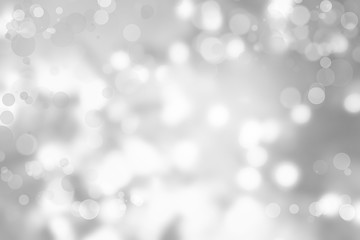 Abstract silver bokeh light blur background