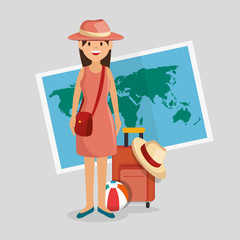 summer vacations holiday poster vector illustration design