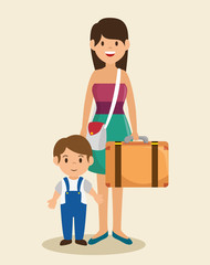 Obraz premium summer vacations holiday poster vector illustration design