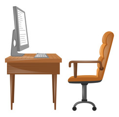 Computer on the table