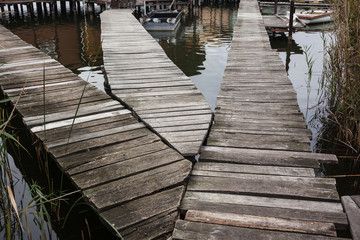 Fototapeta premium old wood bridge