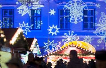 Obraz na płótnie Canvas Christmas market in Sibiu, Romania