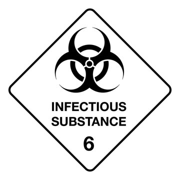 The illustration represents signage, icon, biological hazard, hospital waste and chemical. Ideal for catalogs of institutional materials