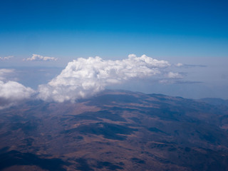 Obraz premium Aerial View - Clouds over Andes Mountains in Cusco, Peru