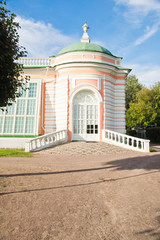old palace in a summer park
