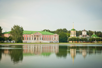 old manor house from the shore