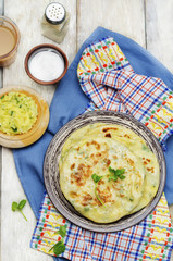 Indian Potato stuffed Flatbread