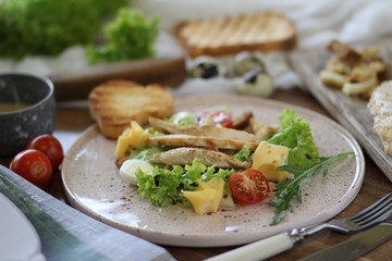 Healthy Chicken Caesar Salad