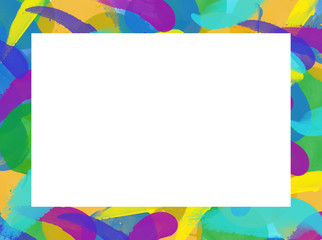 Watercolor Frame. Watercolor frame background, isolated on white.