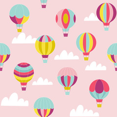 Patroon met hete luchtballon