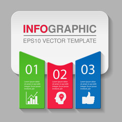 Vector infographic template, three options.