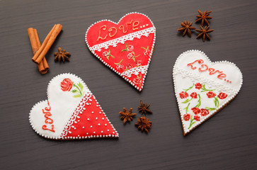 gingerbread on Valentine's Day