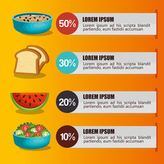 nutrition food infographic icons vector illustration eps 10