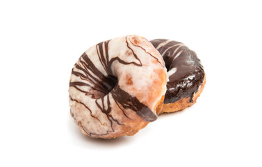 Chocolate donut isolated