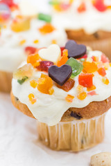 Valentine sweet madness Sweet muffins cream