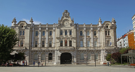 Fototapeta na wymiar Casa consistorial de Santander en Espagne