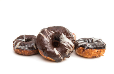 Chocolate donut isolated