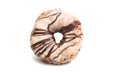 Chocolate donut isolated