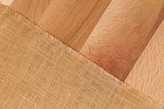 Sfondo Legno e juta