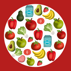 nutrition healthy food icon vector illustration design
