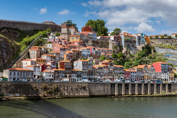 Fototapeta na wymiar View of old town of Porto, Portugal , 23. may 2014, city Porto o