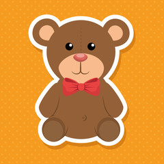 cute bear baby icon vector illustration design