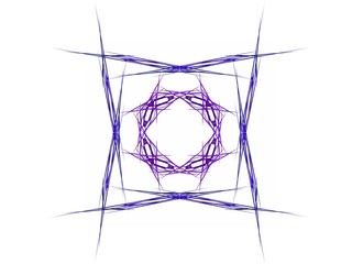 Abstract fractal with a blue pattern