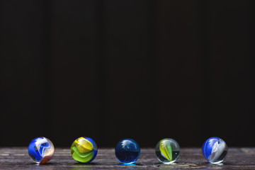 line of marbles
