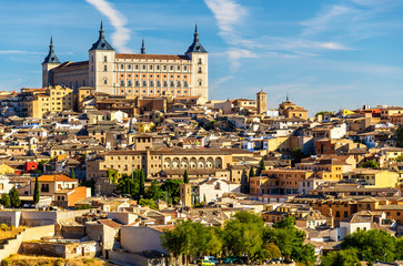 The Alcazar of Toledo, UNESCO heritage site in Spain - obrazy, fototapety, plakaty