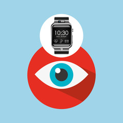 smart watch on hand- eye icon vector illustration eps 10