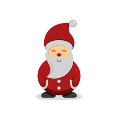 Obraz premium Cute cartoon-style Santa Claus. Vector illustration on white background.