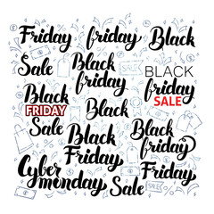 Black Friday Lettering with Doodles