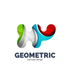 Modern abstract futuristic logo