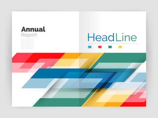 Fototapeta premium Modern line design, motion concept. Business annual report brochure templates